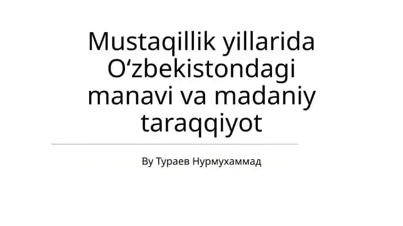 O'zbek adabiyoti 1