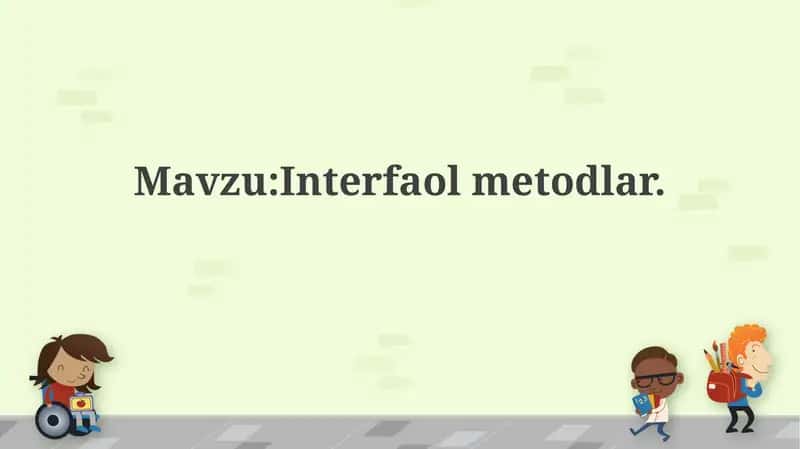 Interfaolmetodlar 1