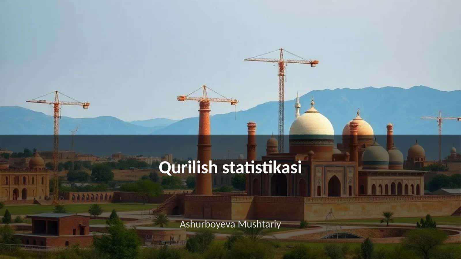 Qurilish statistikasi 1