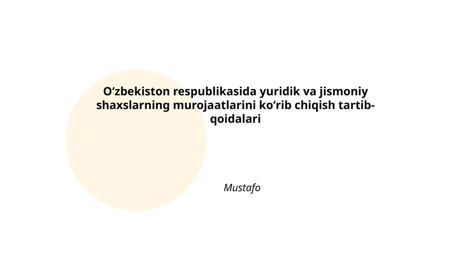 Murojaatlarini koʻrib chiqish tartib-qoidalari 1