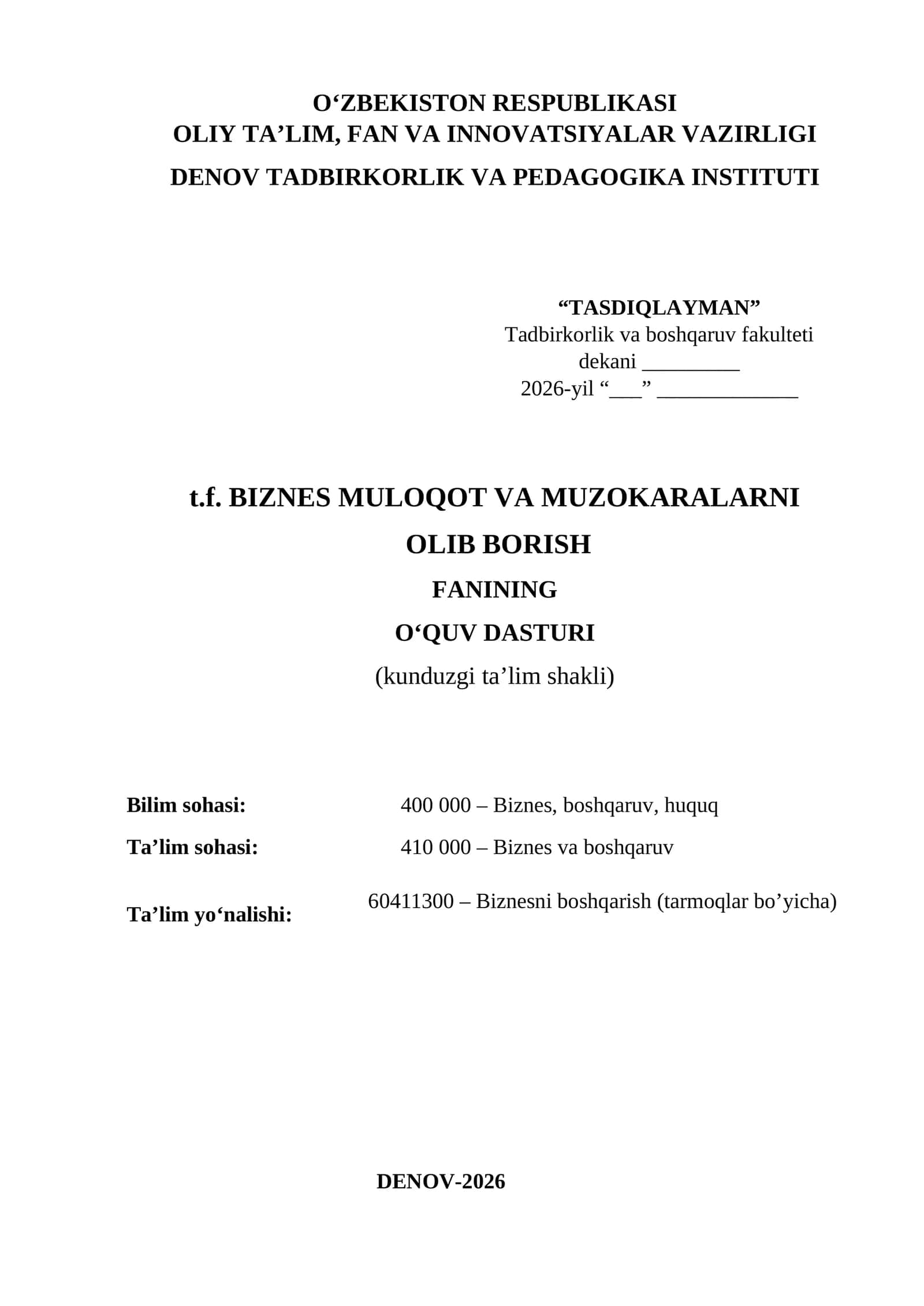 BIZNES MULOQOT VA MUZOKARALAR 1