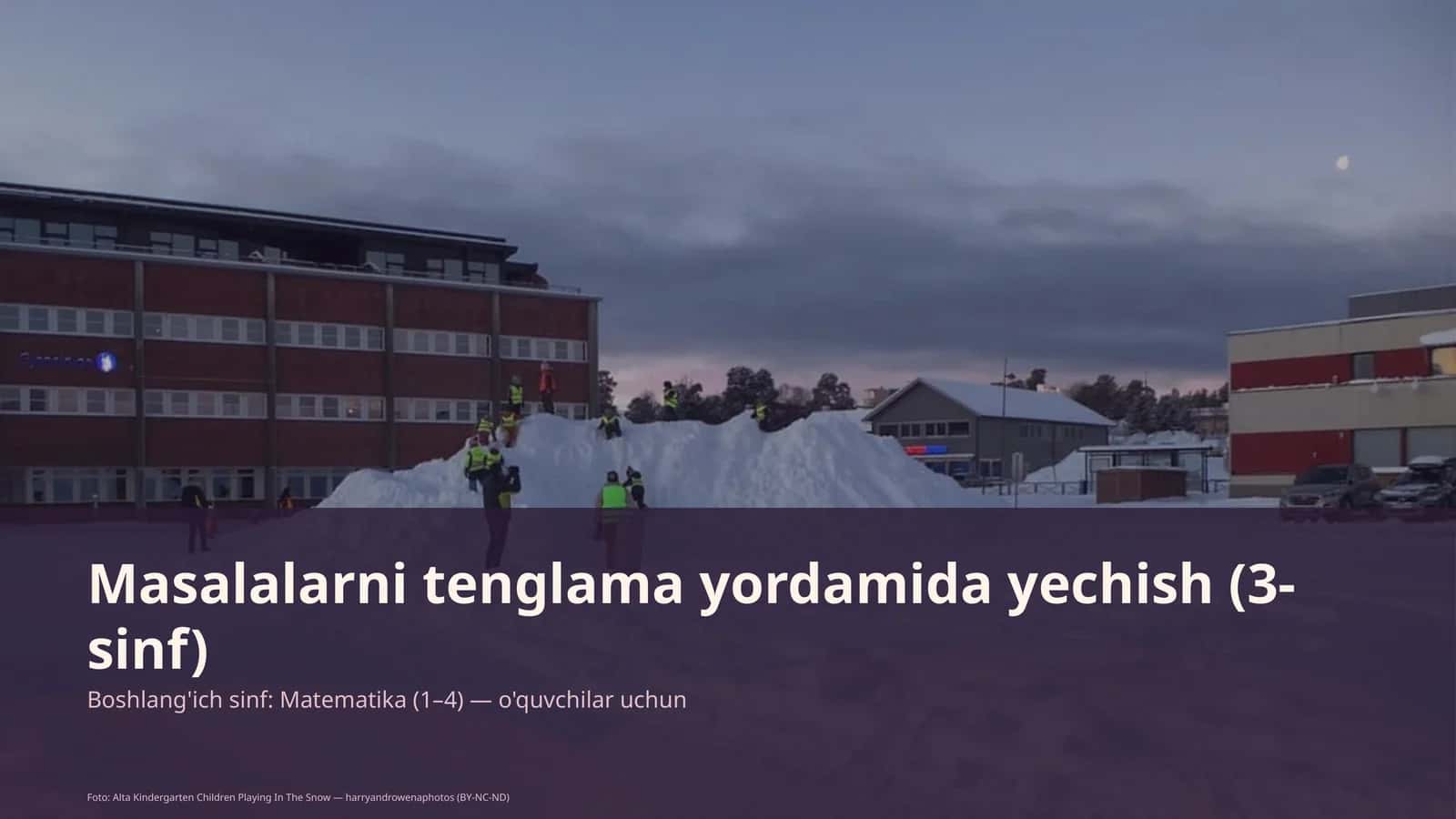Masalalarni tenglama yordamida yechish (3-sinf) 1