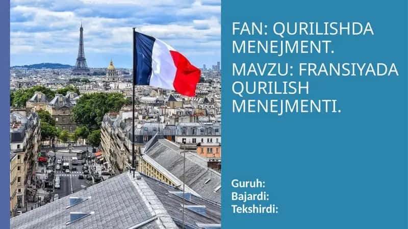 FRANSIYADA QURILISH MENEJMENTI 1