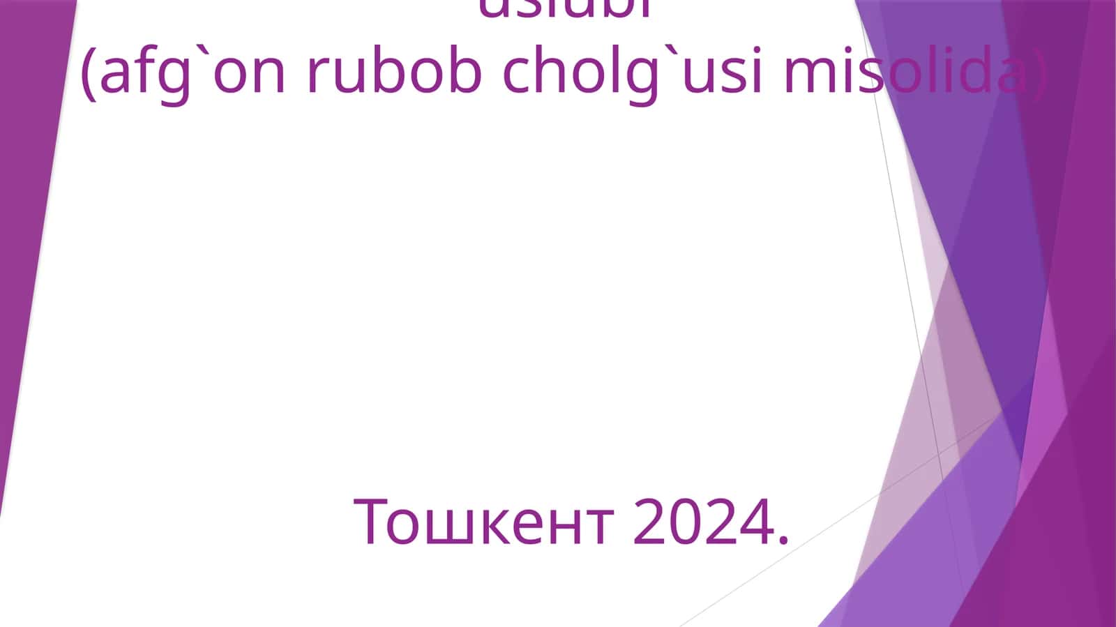 Gullar raqsi o'rgatish uslubi 1