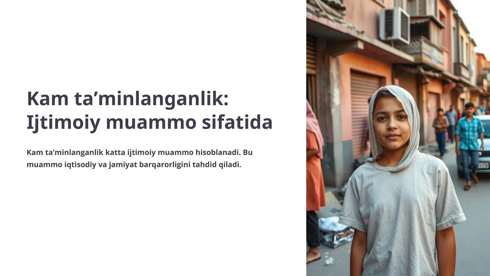 Kam taʼminlanganlik Ijtimoiy muammo sifatida 1