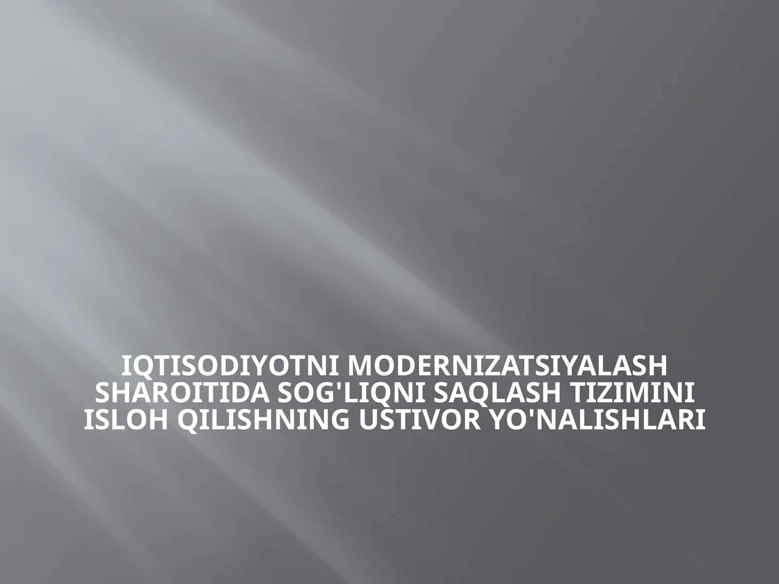 Xususiy tibbiyotni yana-da rivojlantirish va ushbu jarayonga chet el investitsiyalarini keng jalb qilish bo‘yicha joriy yil birinchi yarim yilligida davlat tibbiyot muassasalarida173xilautsorsing xizmatlari bo‘yicha faoliyat joriy qilinib 1