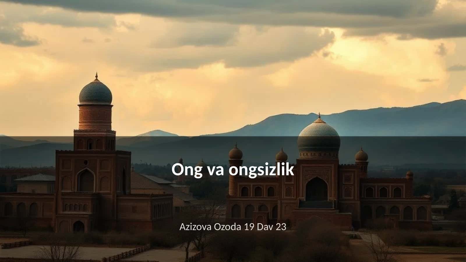Ong va ongsizlik 1
