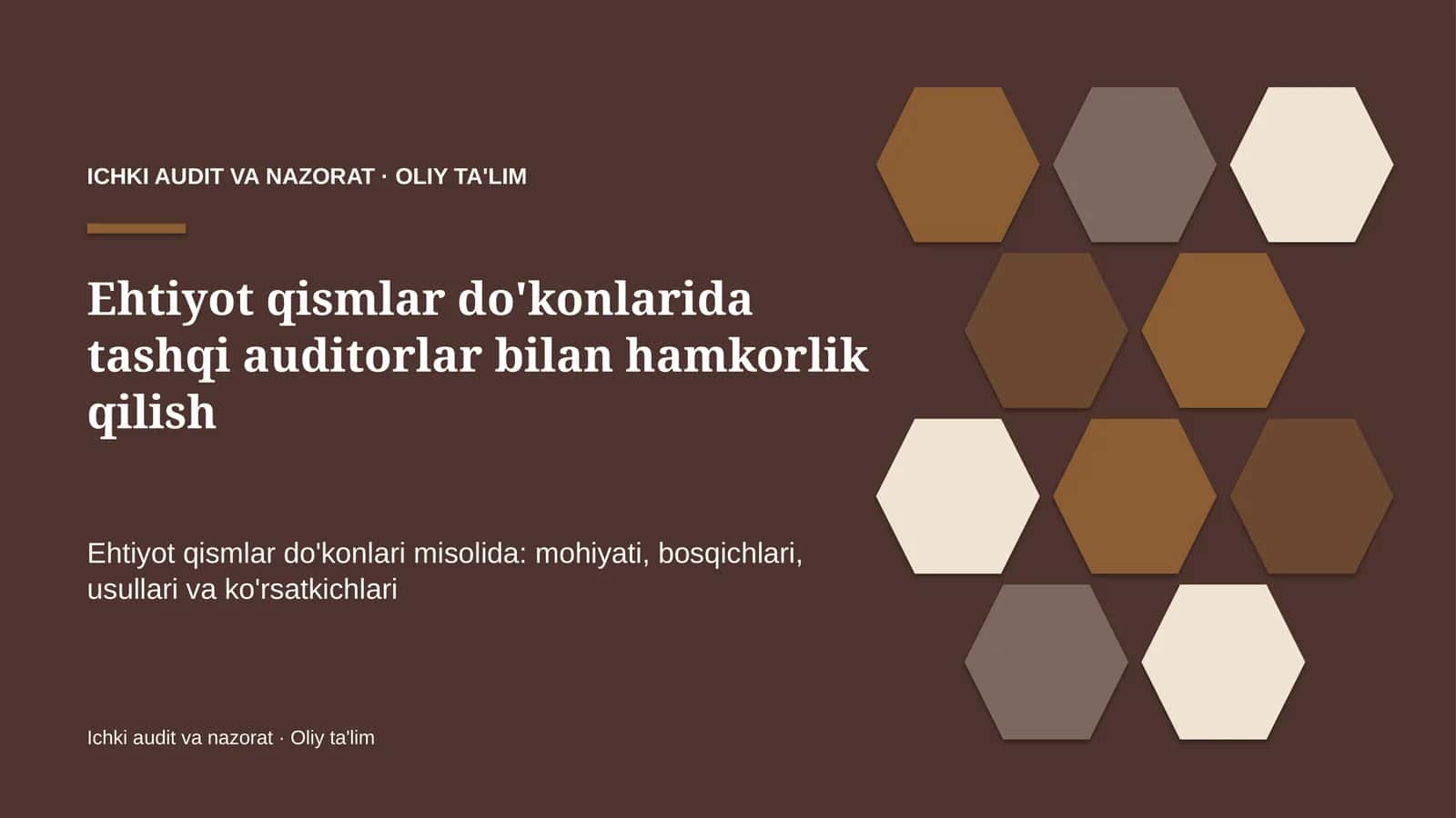 ehtiyot qismlar do'konlarida tashqi auditorlar bilan hamkorlik qilish 5040 1