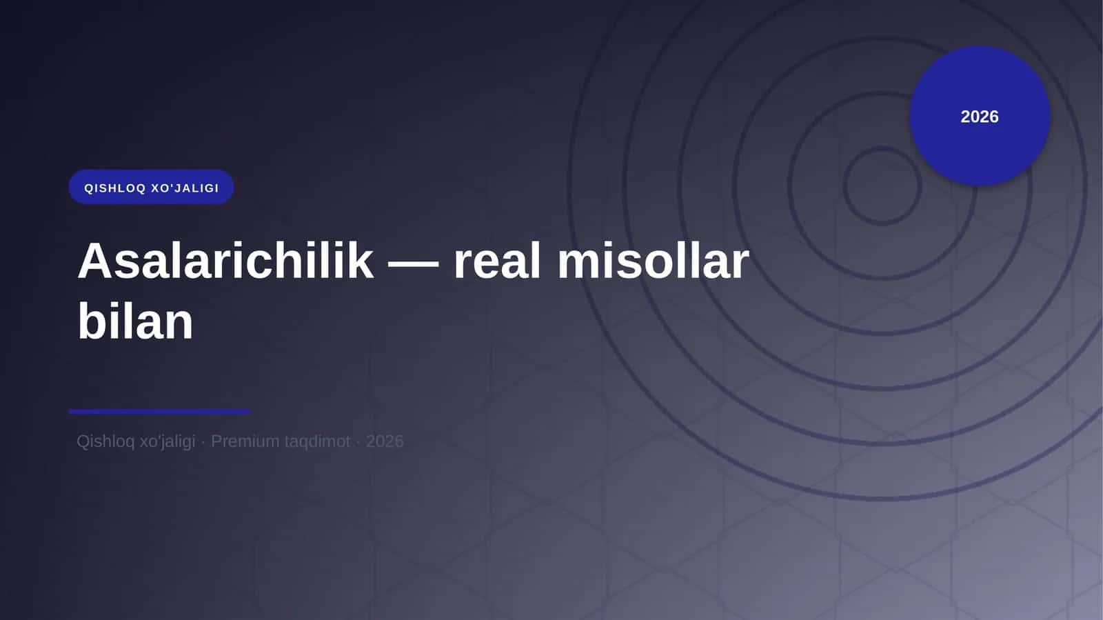 Asalarichilik — real misollar bilan 1