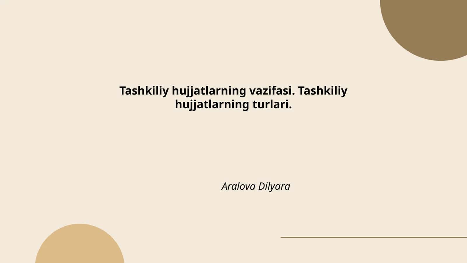 Tashkiliy hujjatlarning vazifasi 1