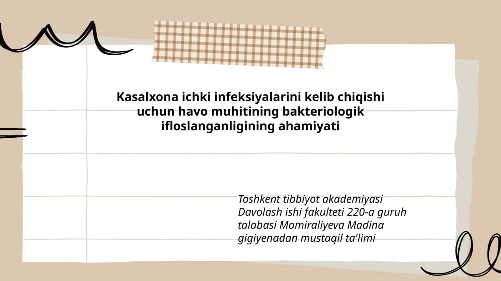 Mamiraliyeva Madina gigiyenadan mustaqil ta'limi 1