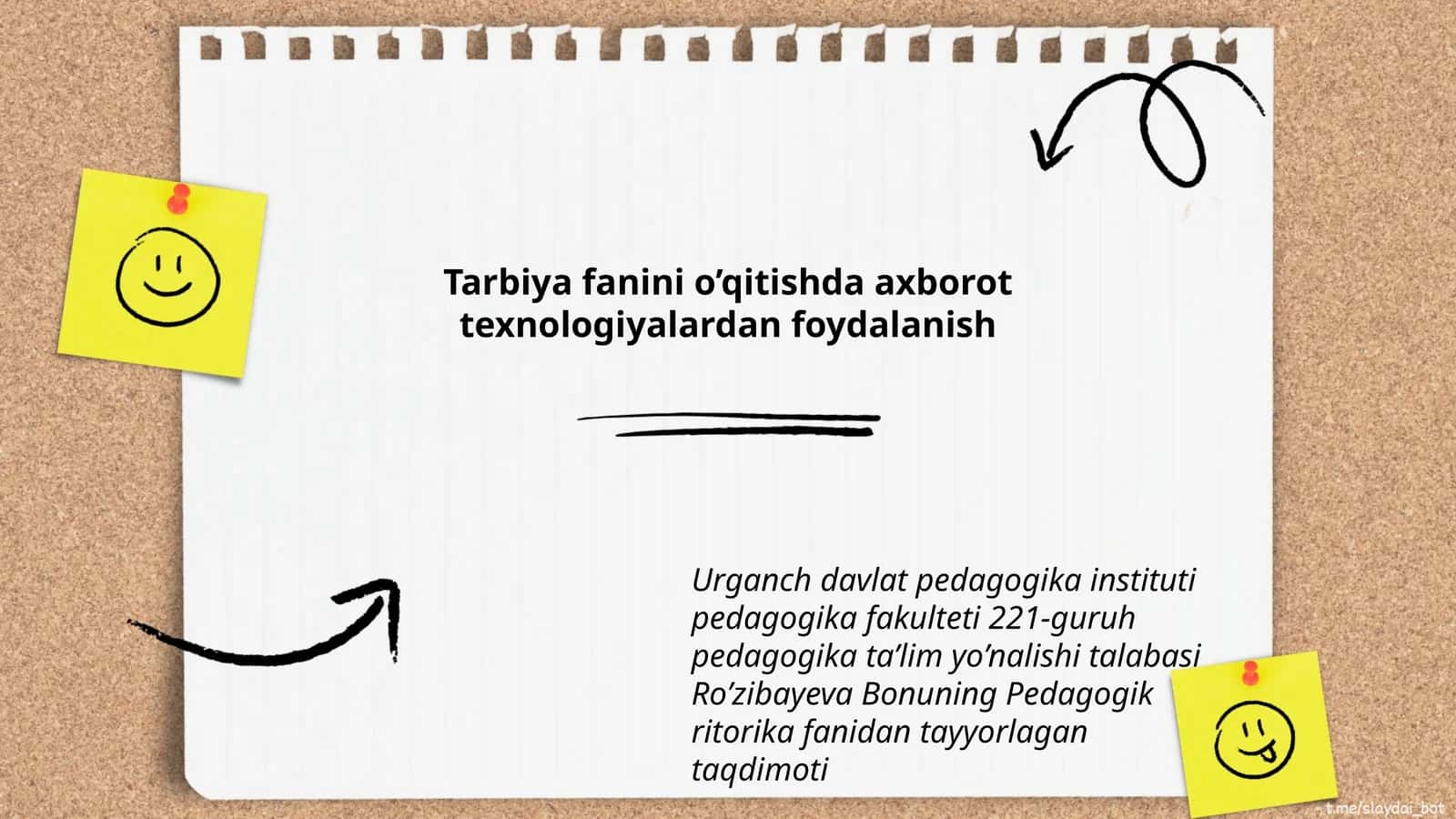 Pedagogik ritorika fanidan tayyorlagan taqdimoti 1