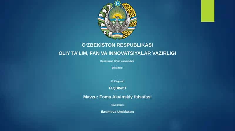 Foma Akvinskiy falsafasi 1