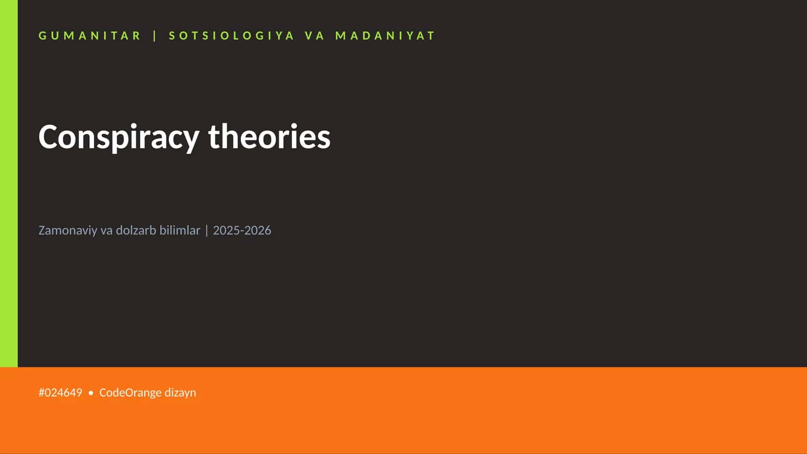 Conspiracy theories 1
