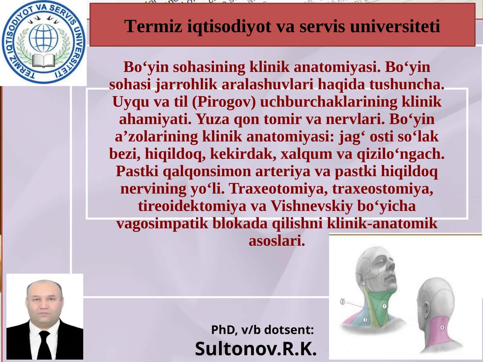 Boʻyin sohasi klinik anatomiyasi 1