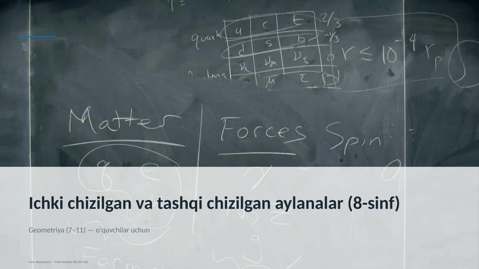 Ichki chizilgan va tashqi chizilgan aylanalar (8-sinf) 1