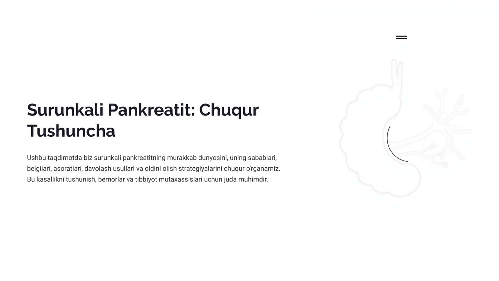Surunkali Pankreatit: Chuqur Tushuncha 1