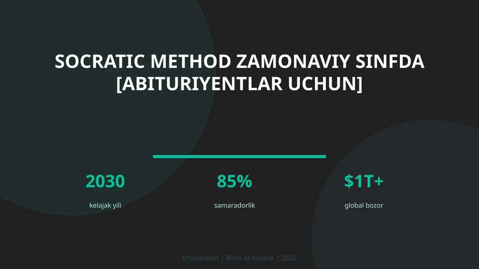 Socratic method zamonaviy sinfda [abituriyentlar uchun] 1