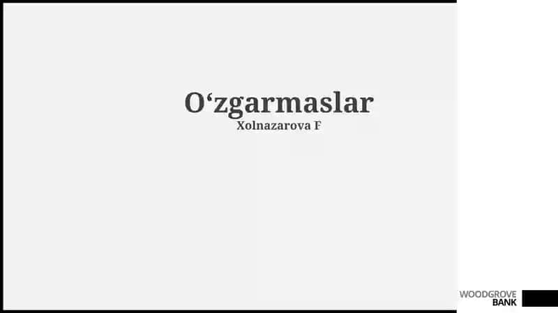 Doimiylar 1