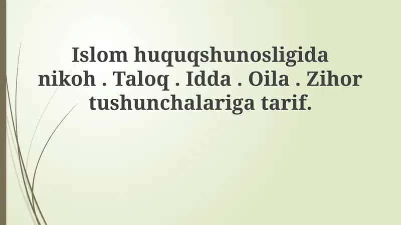 Nikoh va Talоq: Ta'riflar, Shartlar va Turlari 1