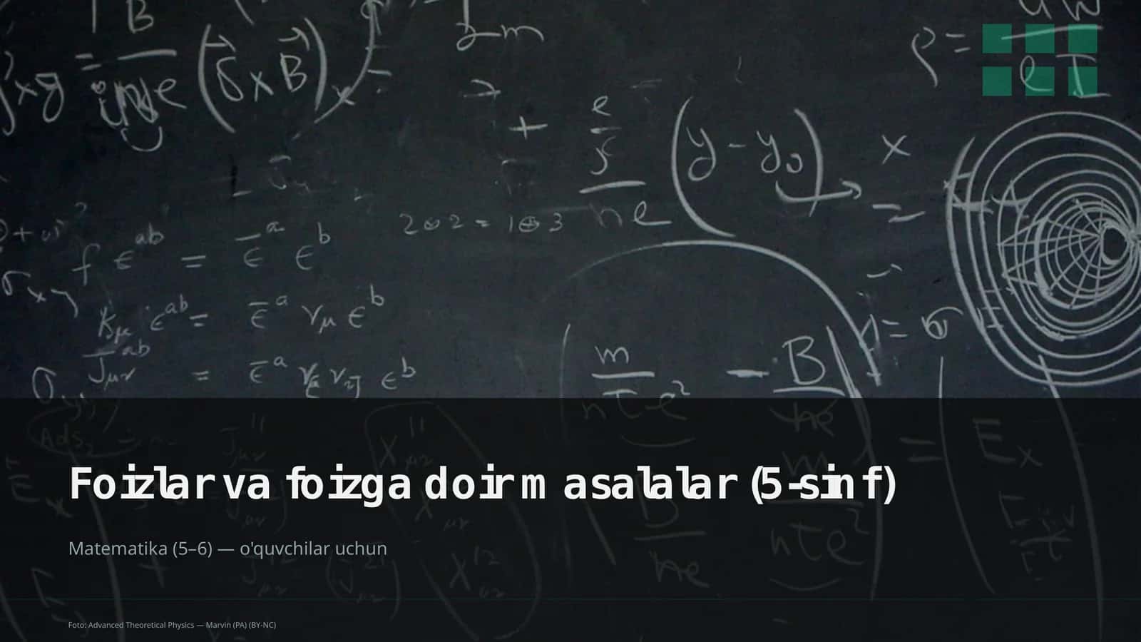 Foizlar va foizga doir masalalar (5-sinf) 1