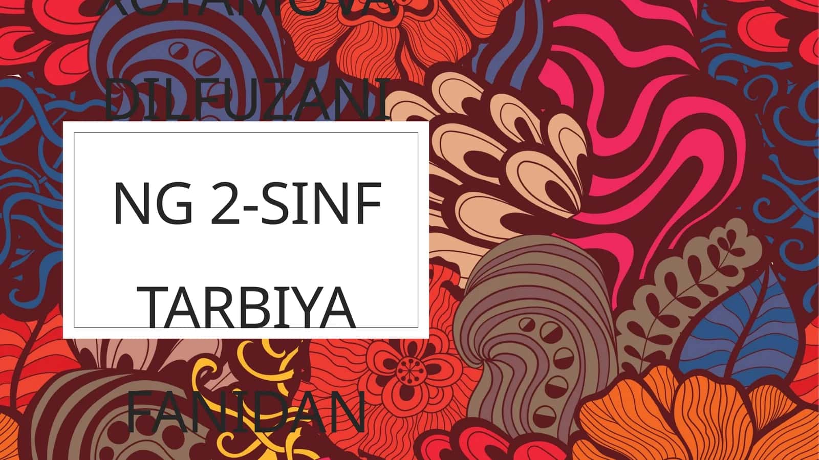 Do‘stlik – oliy fazilat 1