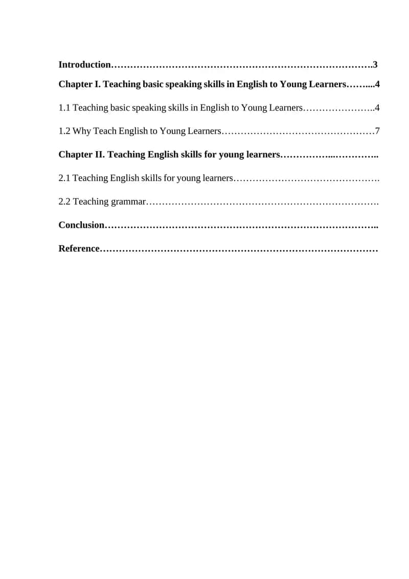 Teaching English Skills for Young Learners 1