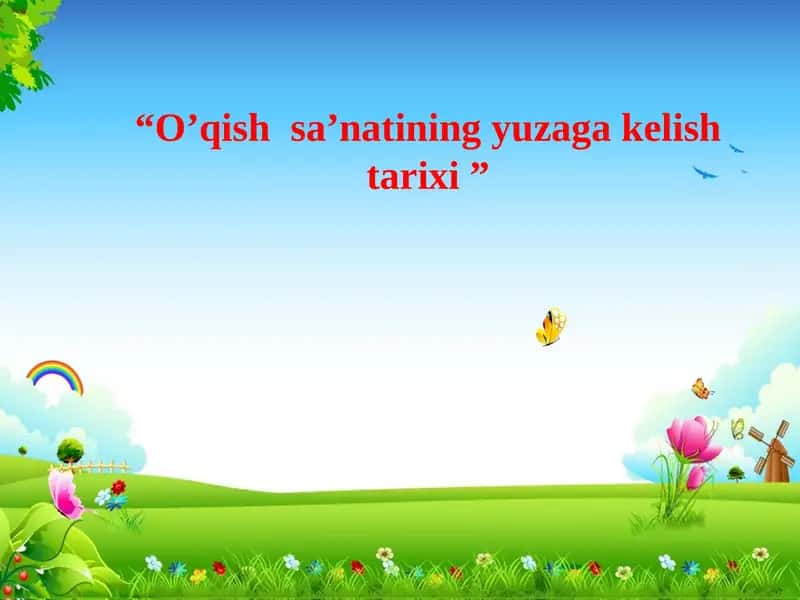 O’qish sa’natining yuzaga kelish tarixi 1