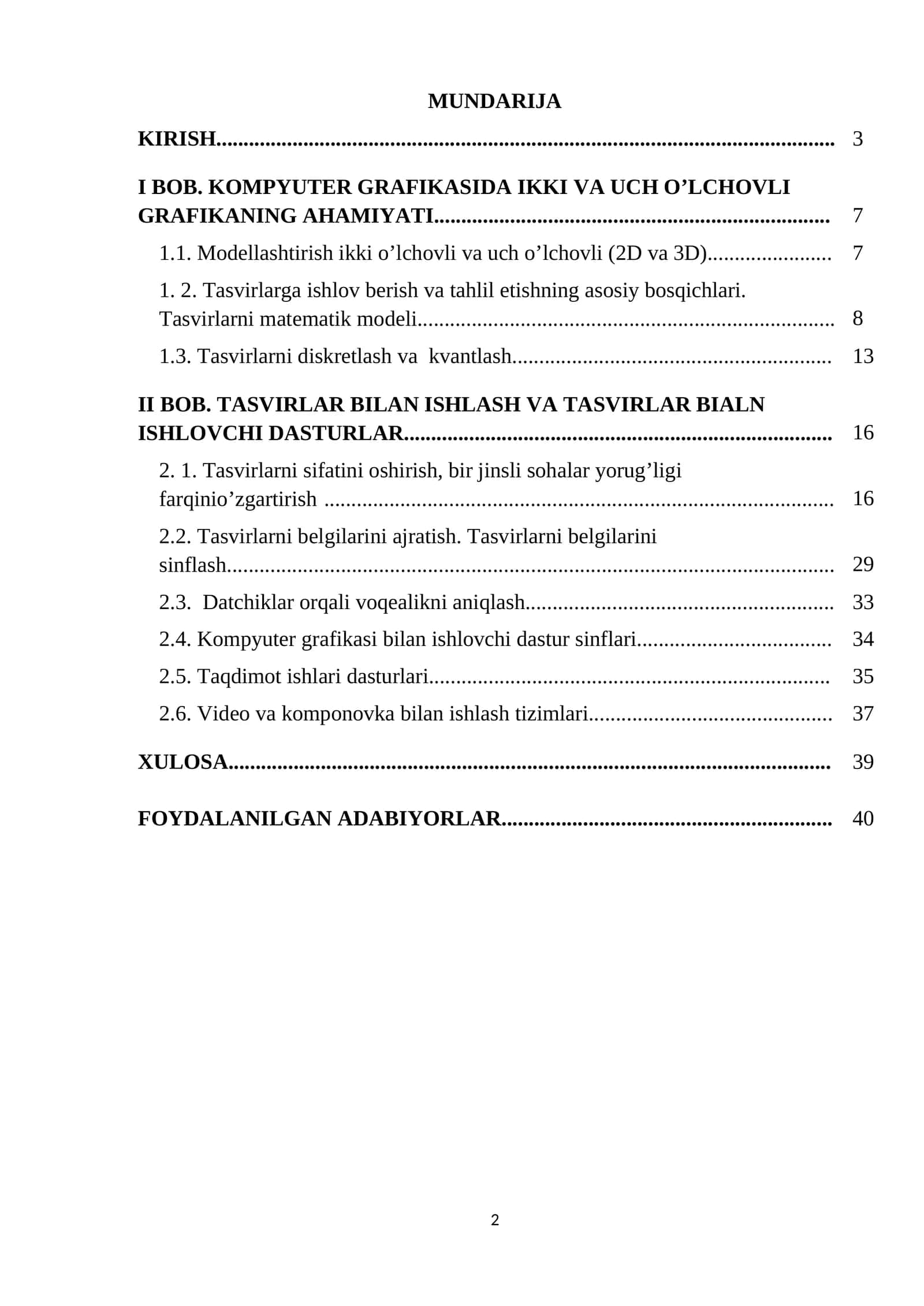 TASVIRLAR BILAN ISHLASH VA TASVIRLAR BIALN ISHLOVCHI DASTURLAR 1