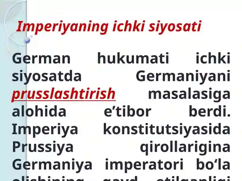 Imperiyaning ichki siyosati