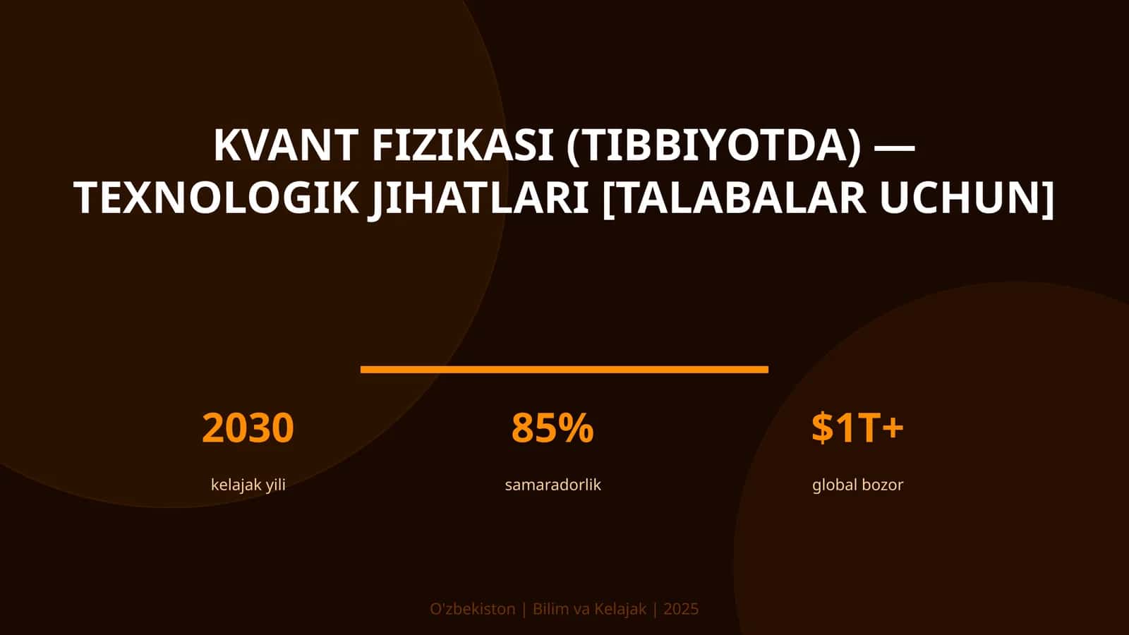 Kvant fizikasi (tibbiyotda) — texnologik jihatlari [talabalar uchun] 1