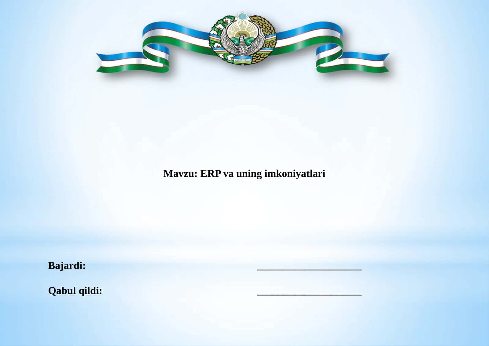 ERP va uni qimmatlari 1