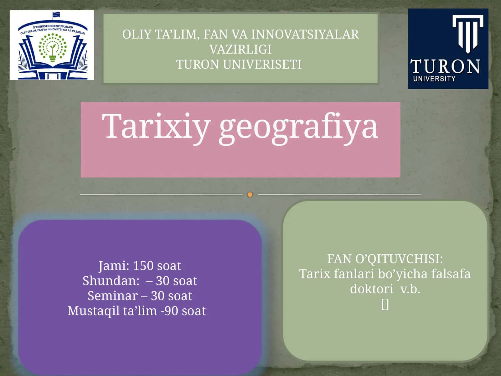 Tarixiy geografiya 1