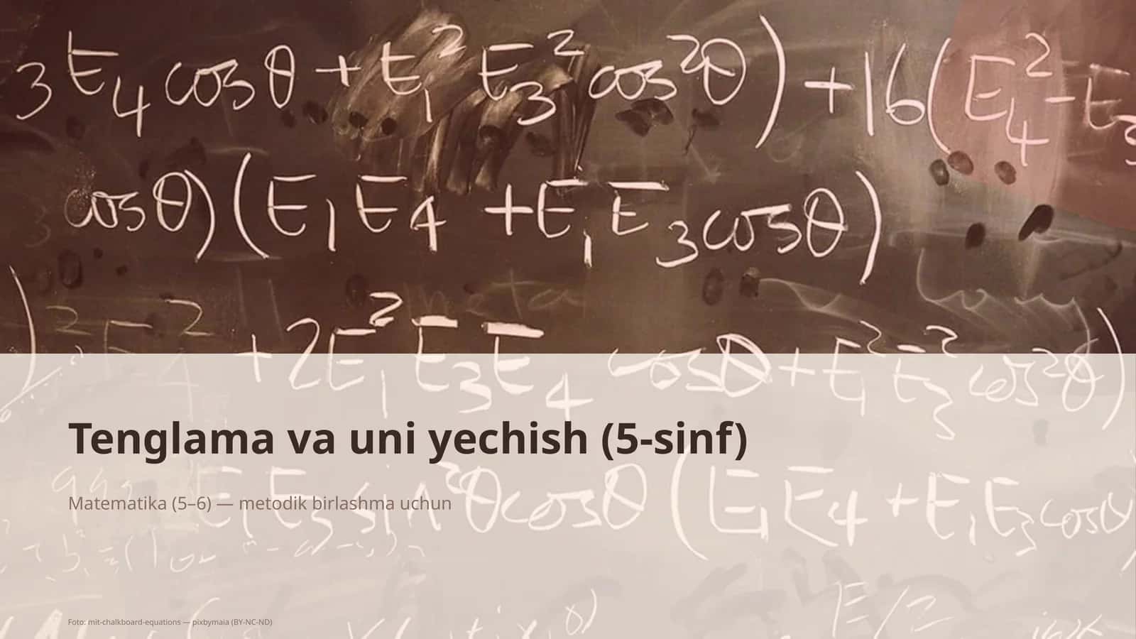 Tenglama va uni yechish (5-sinf) 1