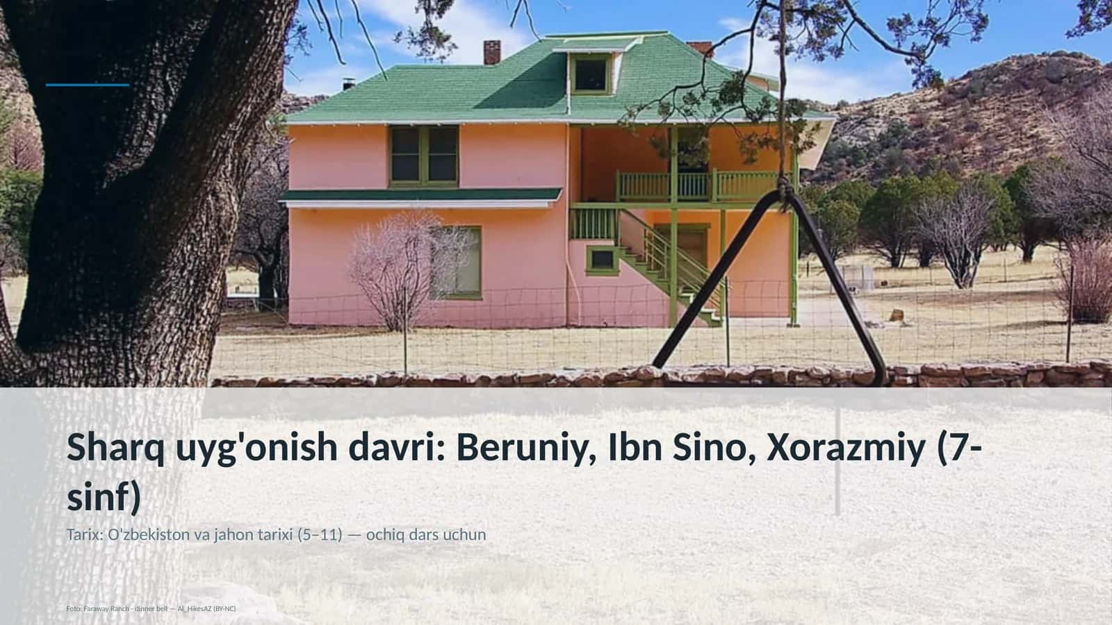 Sharq uyg'onish davri: Beruniy, Ibn Sino, Xorazmiy (7-sinf) 1