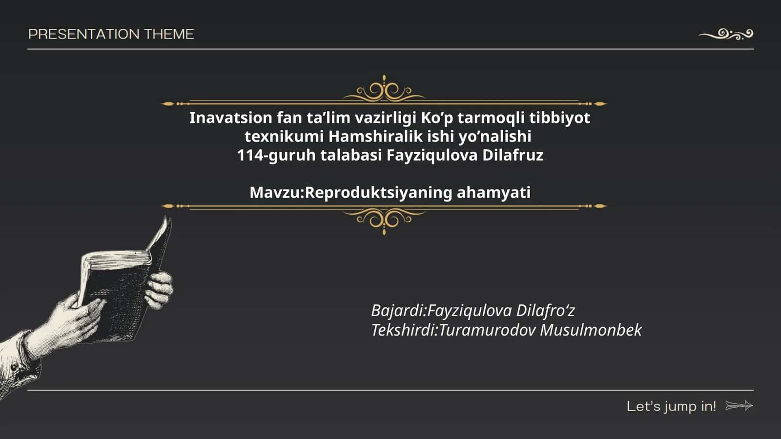 Reproduktsiyaning ahamyati 1
