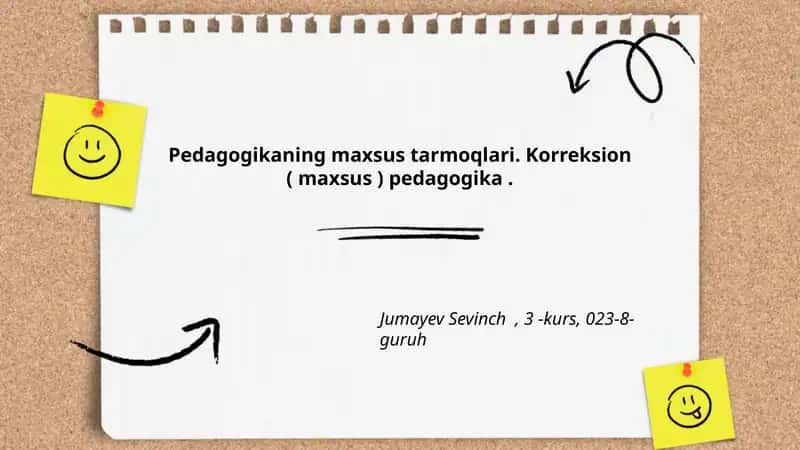 Pedagogikaning maxsus tarmoqlari 1