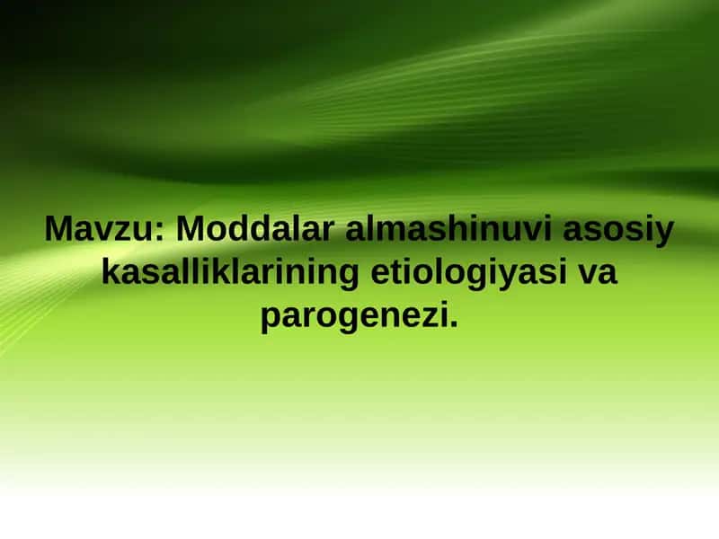 Mustaqil ish 1