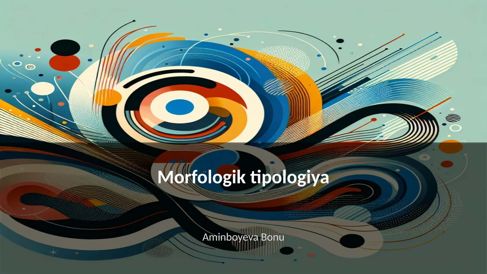 Morfologik tipologiya 1