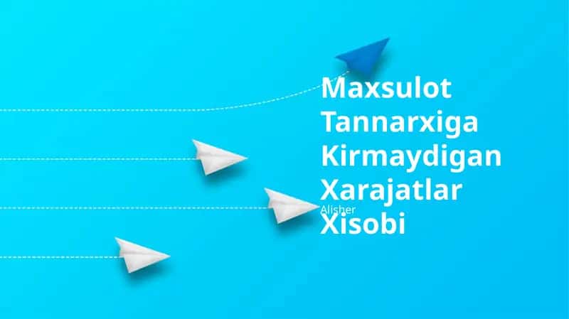 Maxsulot Tannarxiga Kirmaydigan Xarajatlar Xisobi 1