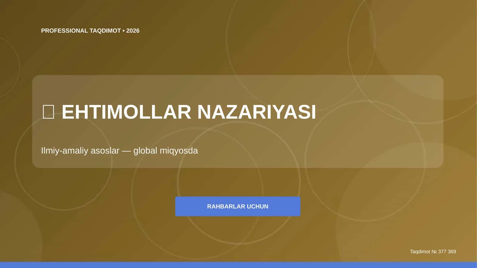 EHTIMOLLAR NAZARIYASI 1