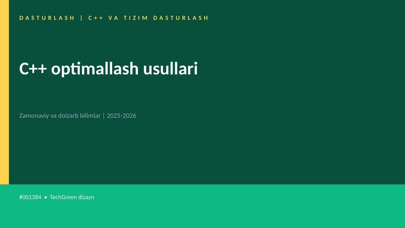 C++ VA TIZIM DASTURLASH 1