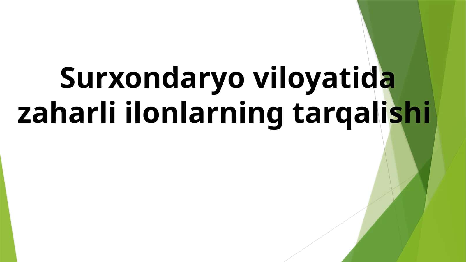 Zaharli ilonlar tarqalishi 1