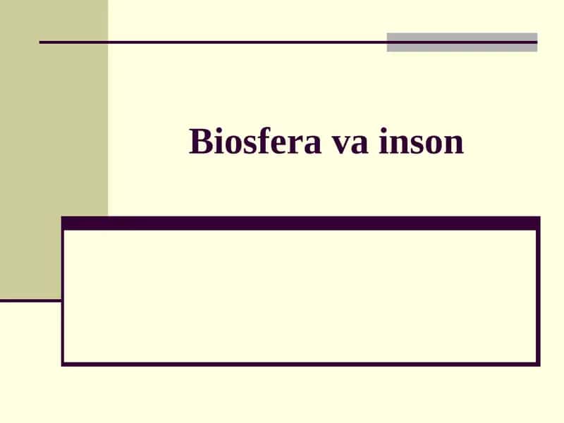 Biosfera va inson 1