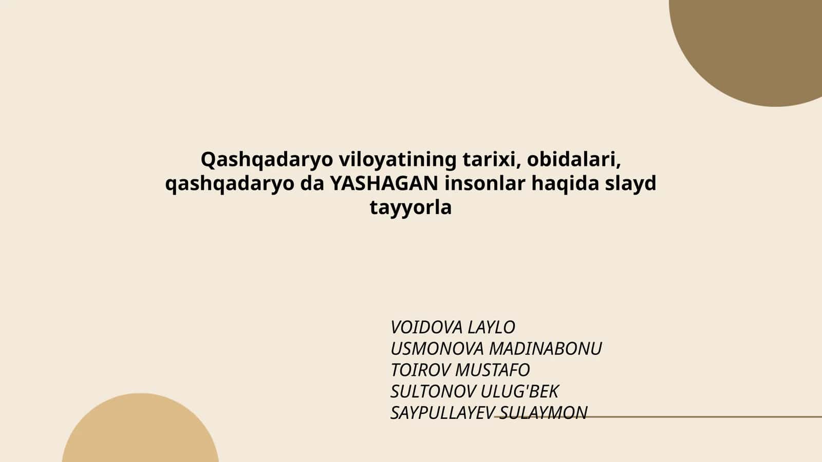 Qashqadaryo viloyatining tarixi 1