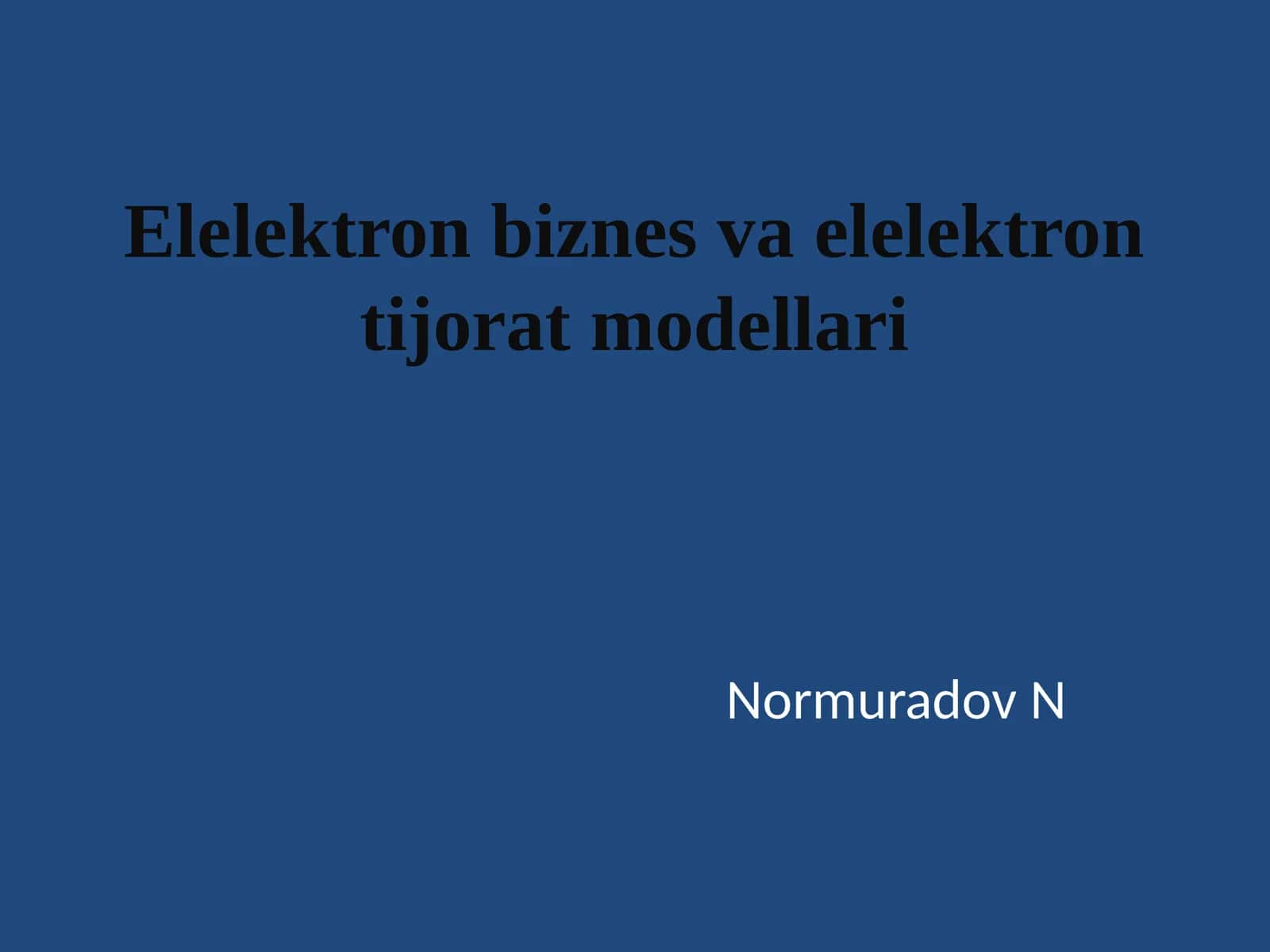 Elektrontijorat 1