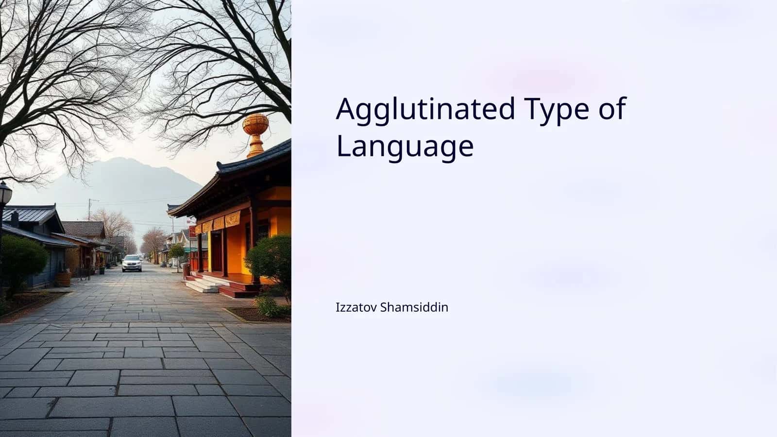 Agglutinated Type of Language 1