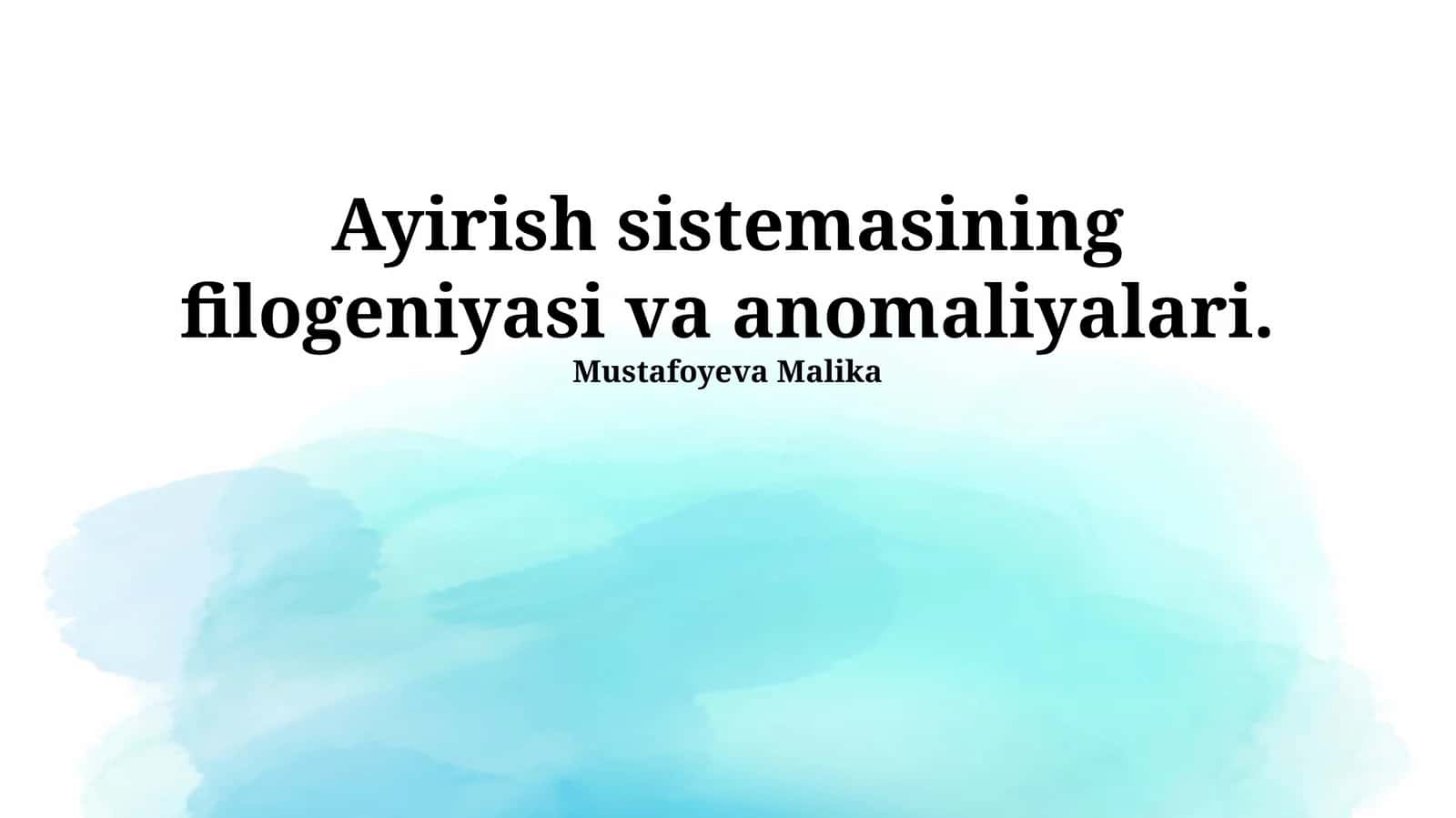 Irlandiya tizimining filogeniyasi va anomaliyalari 1