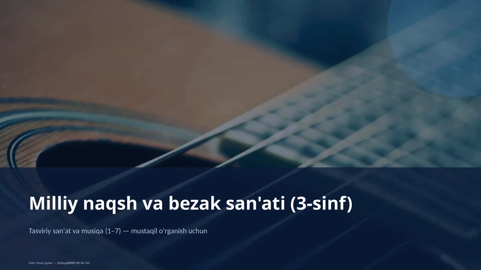 Milliy naqsh va bezak san'ati (3-sinf) 1