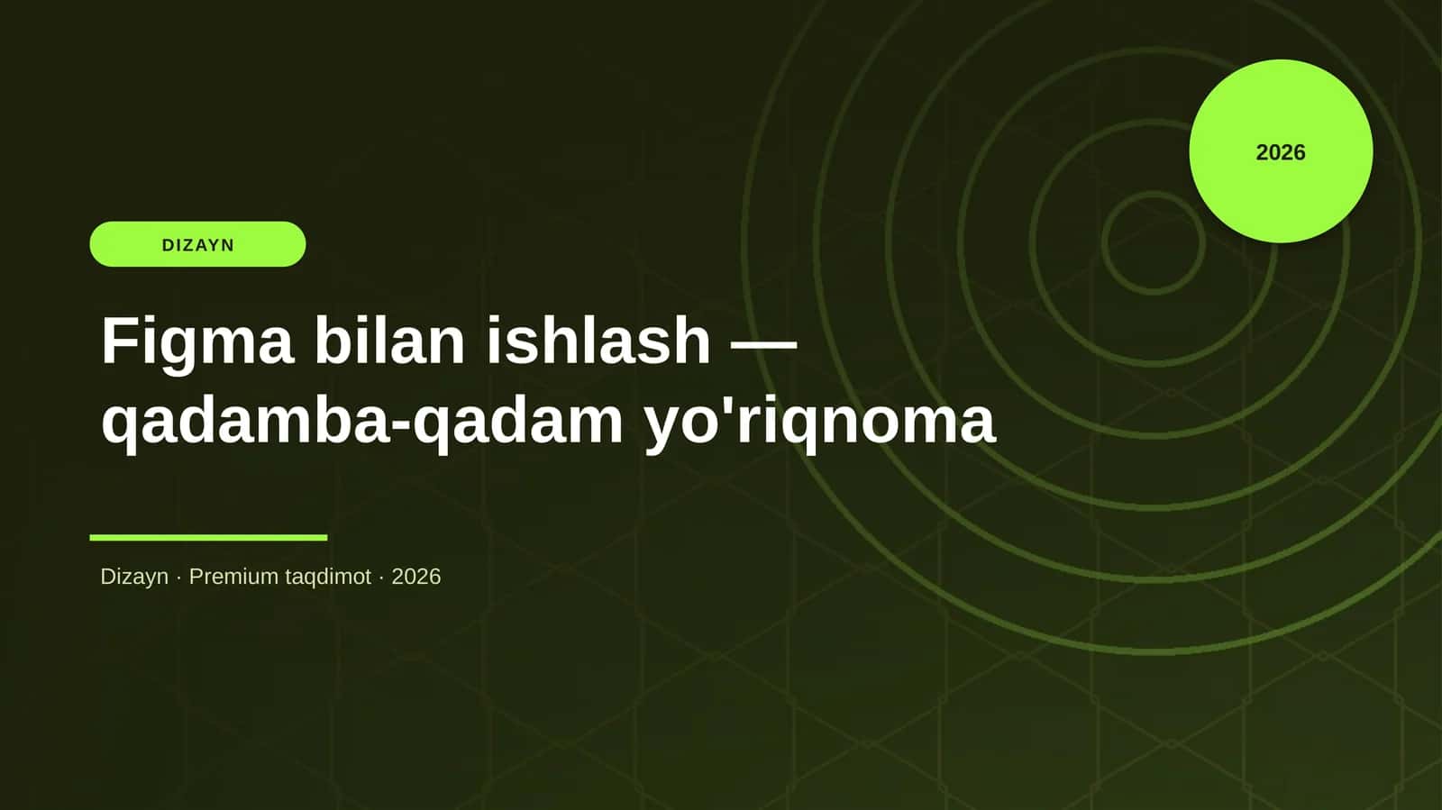 Figma bilan ishlash — qadamba-qadam yo'riqnoma 1